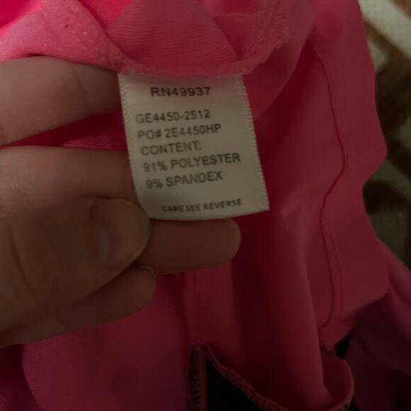 Tail Skort Small Pleated Zip Pocket Neon Pink Black Mini Tennis Prep Athletic - Picture 10 of 16